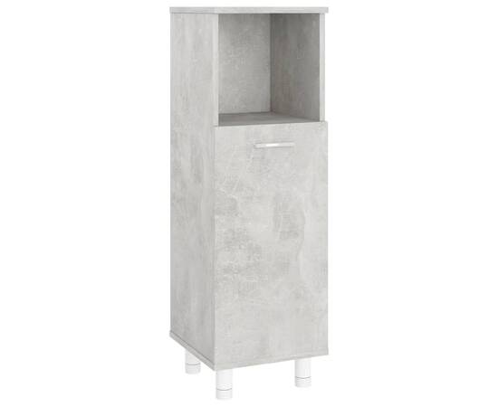 Dulap de baie, gri beton, 30 x 30 x 95 cm, pal, 2 image