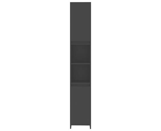 Dulap de baie, negru, 30x30x183,5 cm, pal, 6 image
