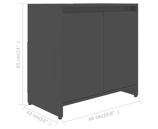 Dulap de baie, negru, 60 x 33 x 58 cm, pal, 11 image