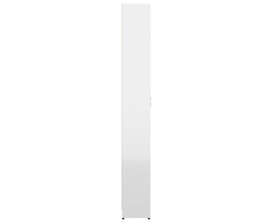 Șifonier de hol, alb extralucios, 55 x 25 x 189 cm, pal, 8 image