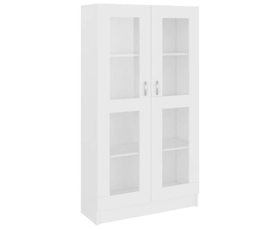 Dulap cu vitrină, alb, 82,5 x 30,5 x 150 cm, pal, 2 image