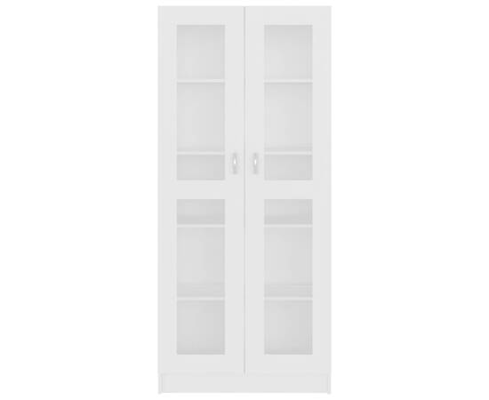 Dulap cu vitrină, alb, 82,5 x 30,5 x 185,5 cm, pal, 6 image