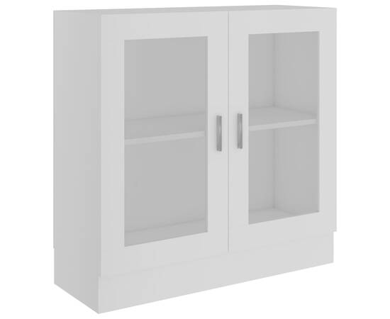 Dulap cu vitrină, alb, 82,5 x 30,5 x 80 cm, pal, 2 image
