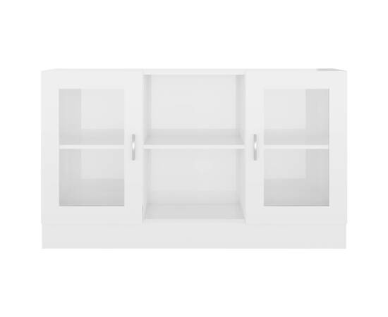 Dulap cu vitrină, alb extralucios, 120 x 30,5 x 70 cm, pal, 6 image