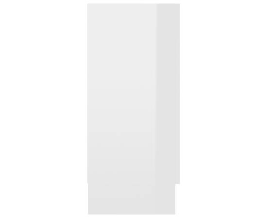 Dulap cu vitrină, alb extralucios, 120 x 30,5 x 70 cm, pal, 7 image