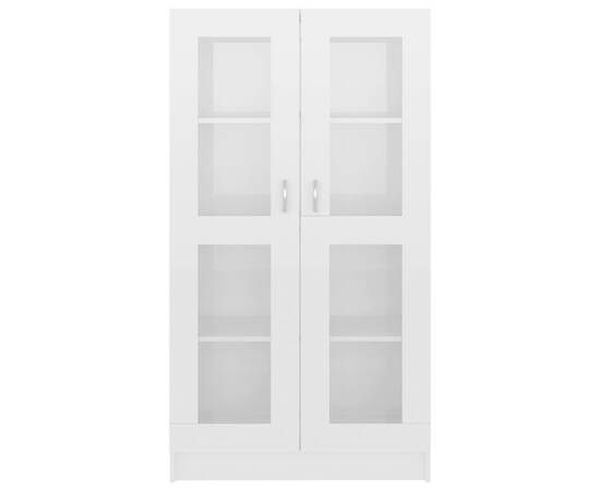 Dulap cu vitrină, alb extralucios, 82,5 x 30,5 x 150 cm, pal, 6 image