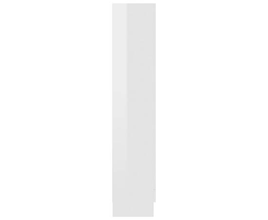 Dulap cu vitrină, alb extralucios, 82,5 x 30,5 x 150 cm, pal, 7 image