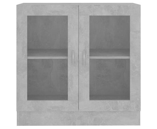 Dulap cu vitrină, gri beton, 82,5 x 30,5 x 80 cm, pal, 6 image
