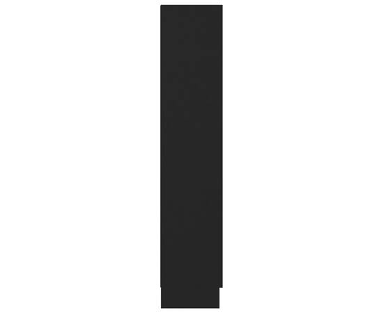 Dulap cu vitrină, negru, 82,5 x 30,5 x 150 cm, pal, 7 image