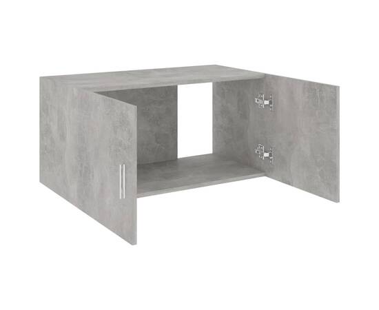 Dulap montat pe perete, gri beton, 80 x 39 x 40 cm, pal, 5 image