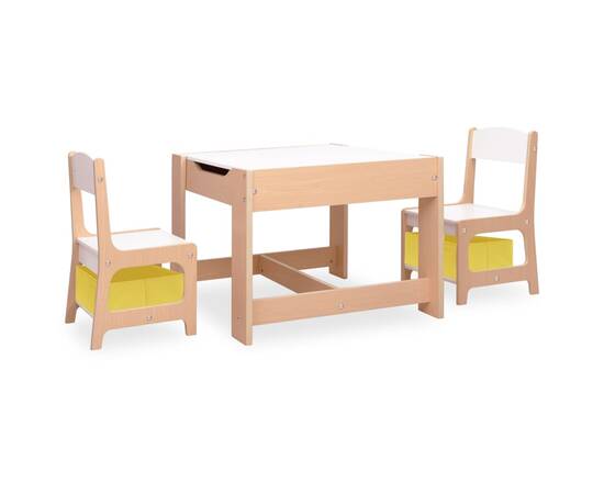 Masă pentru copii cu 2 scaune, mdf, 2 image