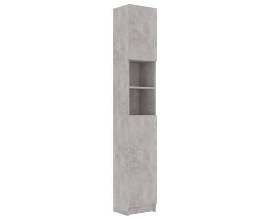Dulap de baie, gri beton, 32 x 25,5 x 190 cm, pal, 2 image