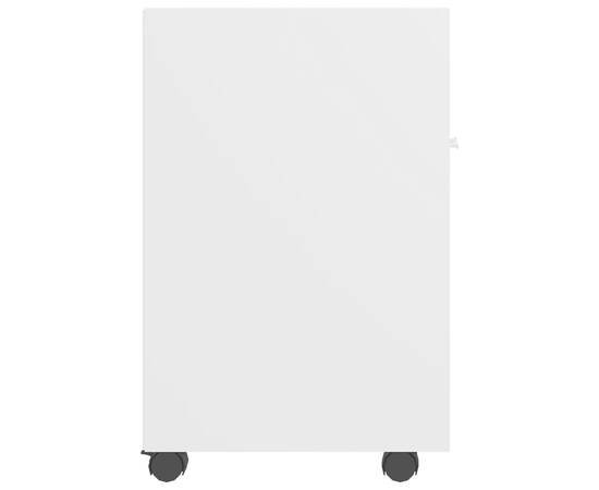 Dulap lateral cu roți, alb, 33x38x60 cm, pal, 5 image
