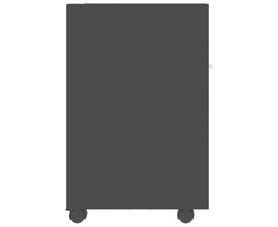 Dulap lateral cu roți, negru, 33x38x60 cm, pal, 5 image