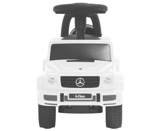Mașinuță pentru pași mercedes-benz g63, alb, 2 image