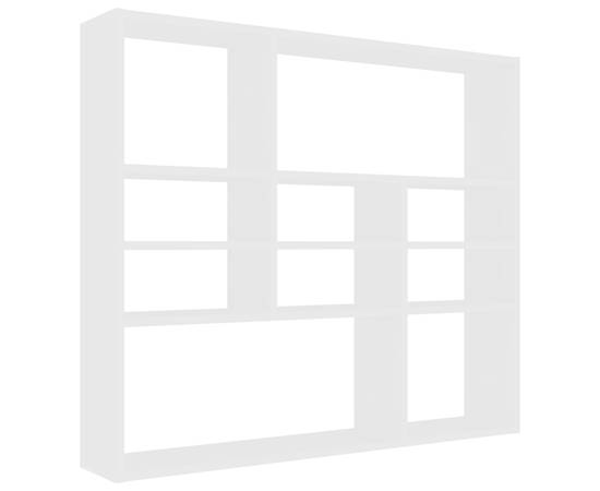 Raft de perete, alb, 90x16x78 cm, pal, 2 image