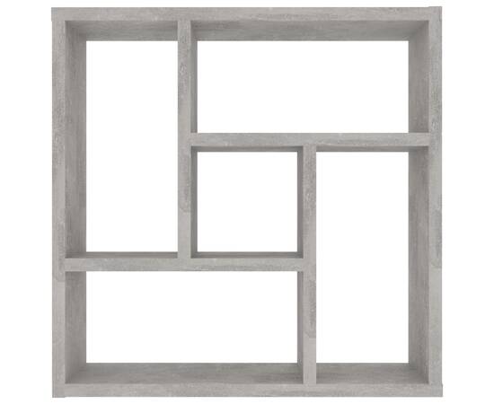 Raft de perete, gri beton, 45,1x16x45,1 cm, pal, 4 image