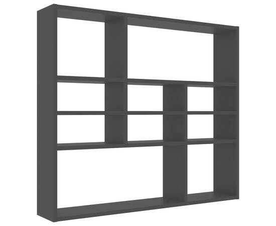 Raft de perete, negru, 90x16x78 cm, pal, 2 image