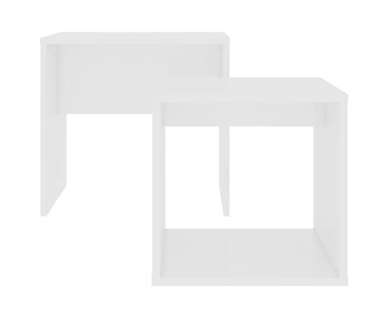 Set măsuțe de cafea, alb, 48x30x45 cm, pal, 4 image