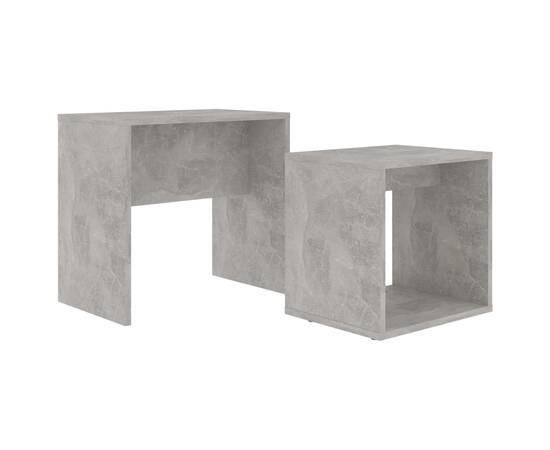 Set măsuțe de cafea, gri beton, 48 x 30 x 45 cm, pal, 2 image
