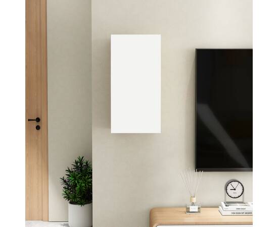 Comodă tv, alb și stejar sonoma, 30,5x30x60 cm, pal, 5 image