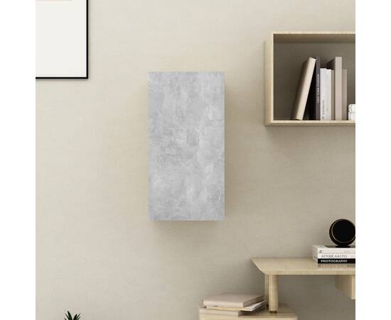 Comodă tv, gri beton, 30,5x30x60 cm, pal, 5 image