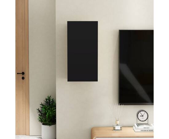 Comodă tv, negru, 30,5x30x60 cm, pal, 4 image