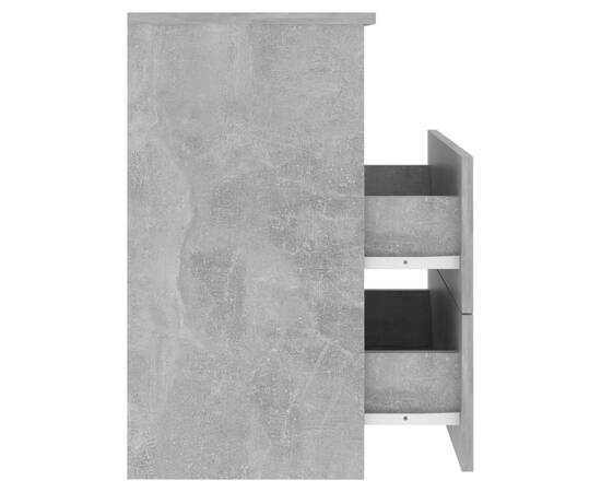 Noptiere, 2 buc, gri beton, 50x32x60 cm, 8 image