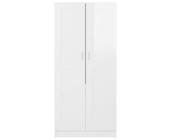 Șifonier, alb extralucios, 82,5x51,5x180 cm, pal, 6 image