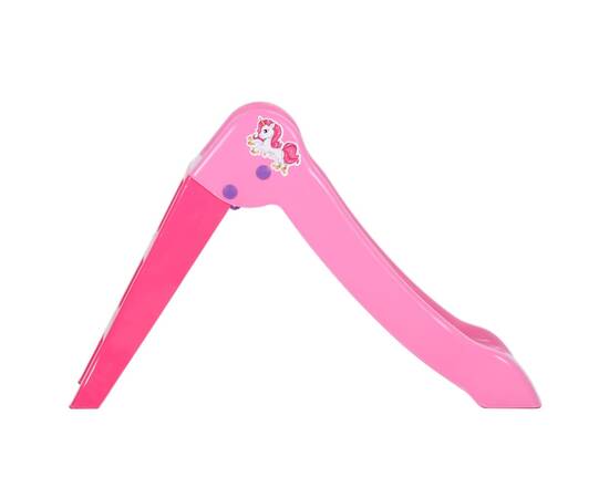 Tobogan pentru copii pliabil, roz, 111 cm, 4 image