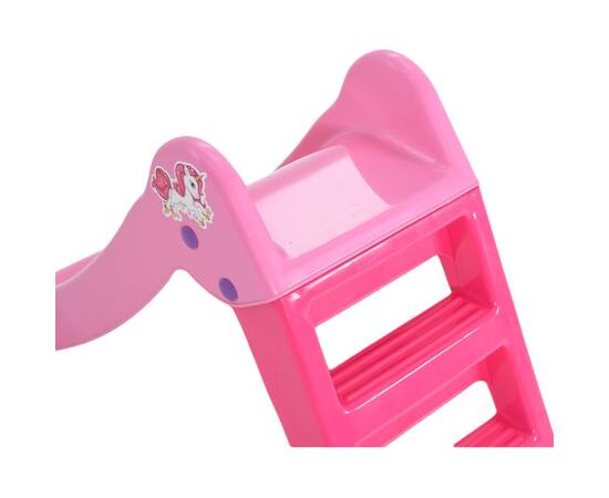 Tobogan pentru copii pliabil, roz, 111 cm, 7 image
