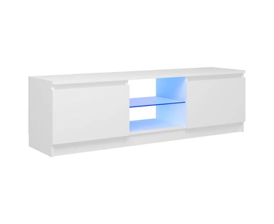Comodă tv cu lumini led, alb, 120x30x35,5 cm, 2 image