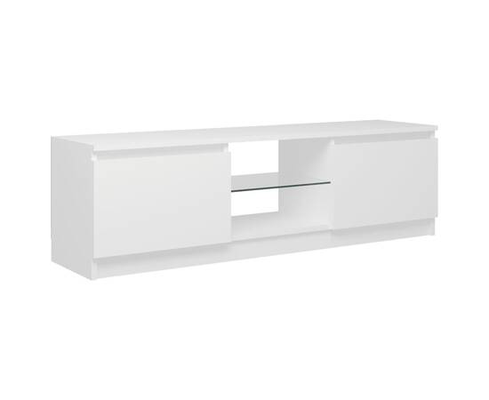 Comodă tv cu lumini led, alb, 120x30x35,5 cm, 7 image