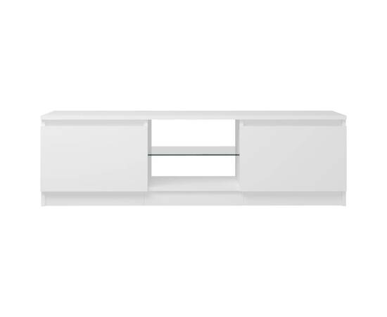 Comodă tv cu lumini led, alb, 120x30x35,5 cm, 9 image