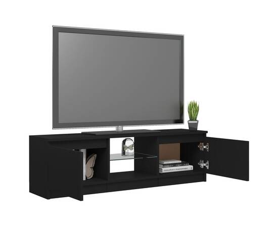 Comodă tv cu lumini led, negru, 120x30x35,5 cm, 6 image