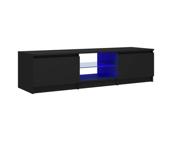 Comodă tv cu lumini led, negru, 140x40x35,5 cm, 2 image