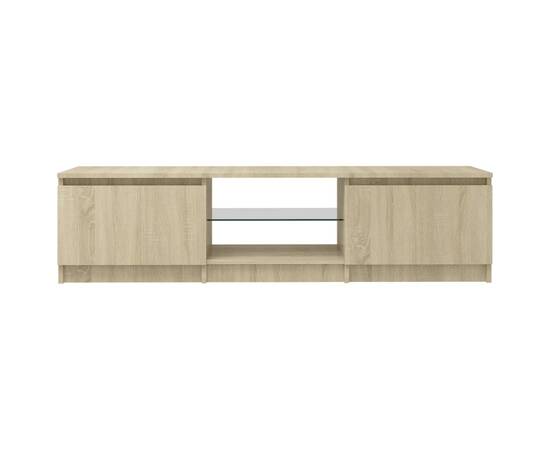 Comodă tv cu lumini led, stejar sonoma, 140x40x35,5 cm, 8 image