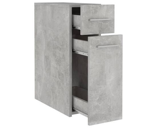 Dulap de farmacie, gri beton, 20x45,5x60 cm, pal, 5 image