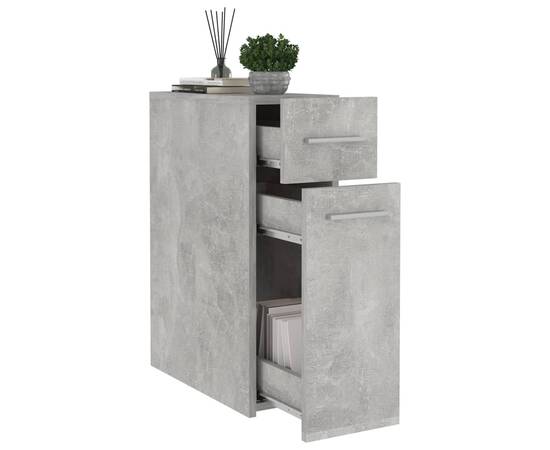 Dulap de farmacie, gri beton, 20x45,5x60 cm, pal, 4 image