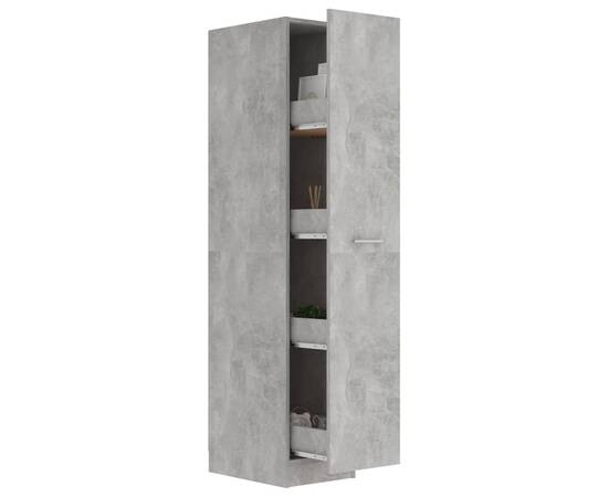 Dulap de farmacie, gri beton, 30x42,5x150 cm, pal, 4 image