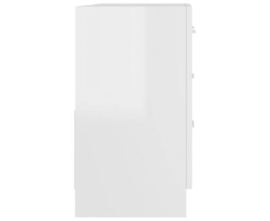 Mască de chiuvetă, alb extralucios, 63 x 30 x 54 cm, pal, 6 image