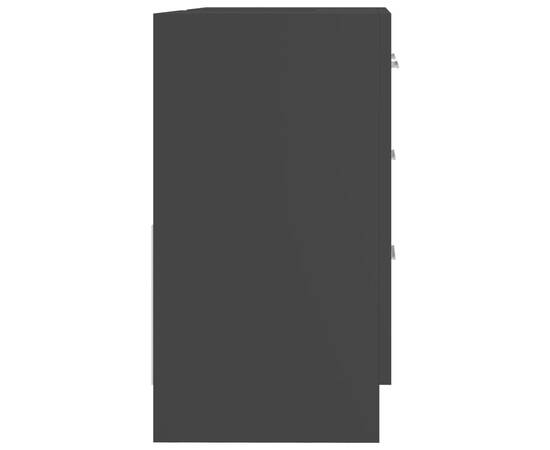 Mască de chiuvetă, negru, 63 x 30 x 54 cm, pal, 6 image
