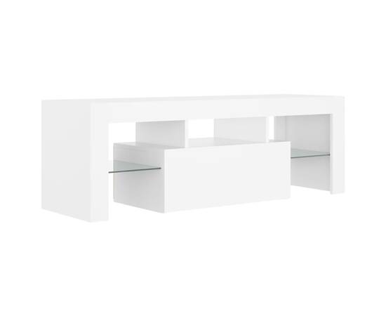 Comodă tv cu lumini led, alb, 120x35x40 cm, 8 image