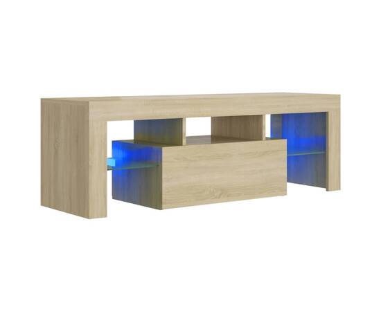 Comodă tv cu lumini led, stejar sonoma, 120x35x40 cm, 2 image