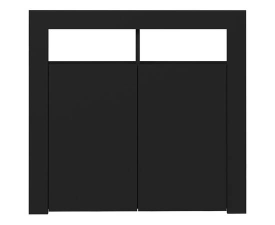 Servantă cu lumini led, negru, 80x35x75 cm, 9 image