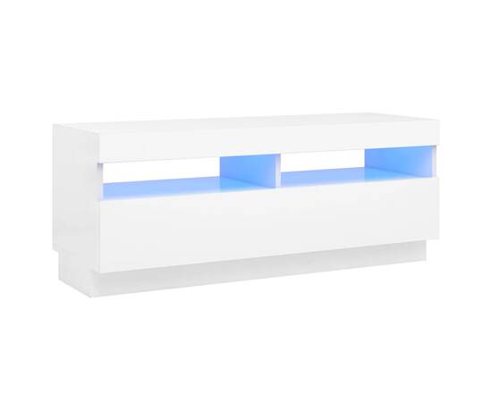 Comodă tv cu lumini led, alb, 100x35x40 cm, 2 image