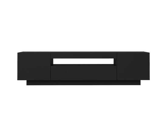Comodă tv cu lumini led, negru, 160x35x40 cm, 8 image