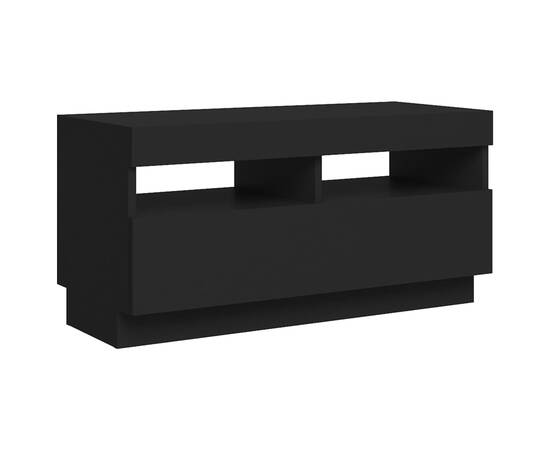 Comodă tv cu lumini led, negru, 80x35x40 cm, 7 image