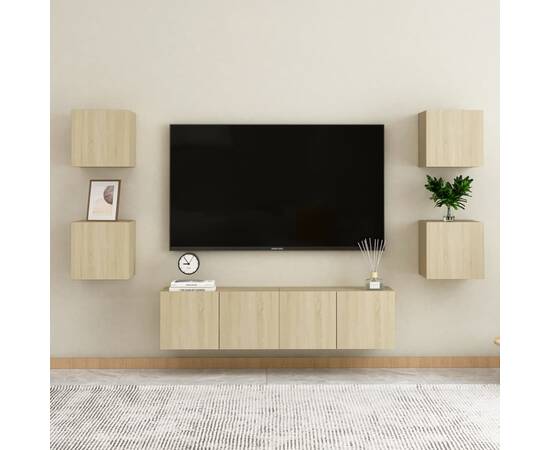Dulap tv montaj pe perete, stejar sonoma, 30,5x30x30 cm, 5 image