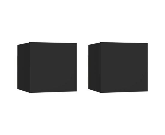 Dulapuri tv montaj pe perete, 2 buc., negru, 30,5x30x30 cm, 2 image